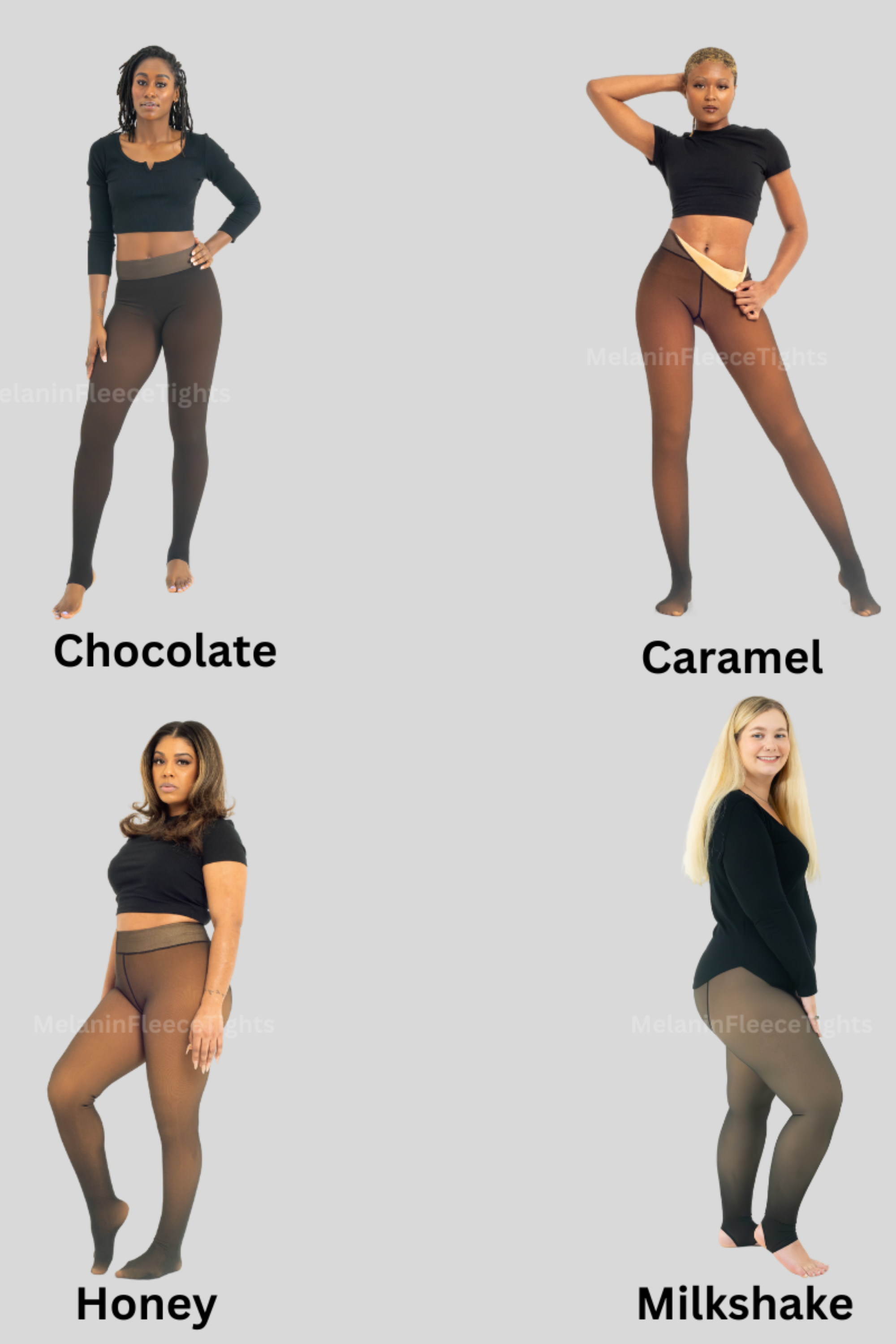 Melanin Fleece Tights™ - Sheer Tone Effect