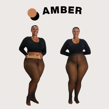UPGRADED | Melanin Fleece Tights™ - SheerTone™ Fleece Tights