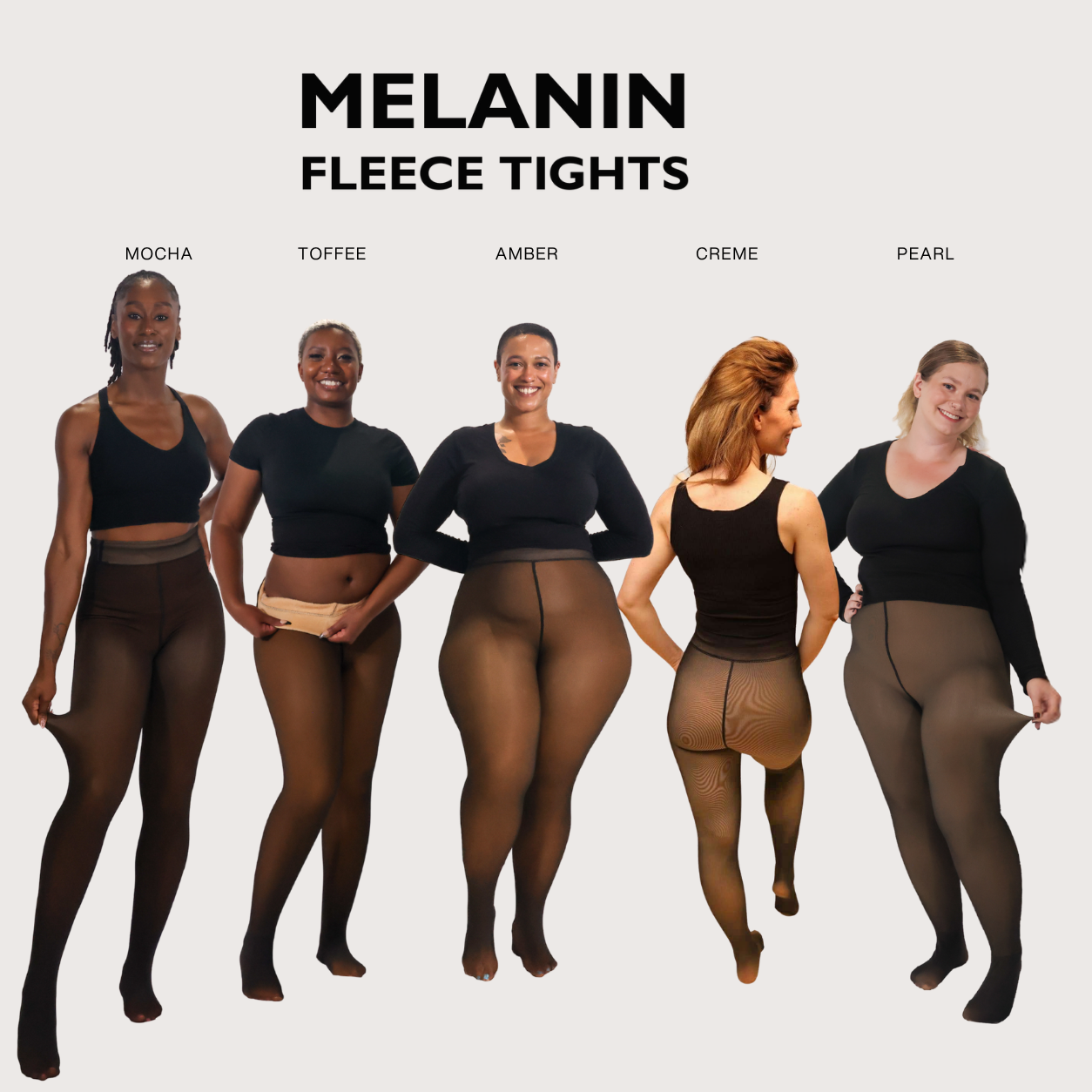UPGRADED | Melanin Fleece Tights™ - SheerTone™ Fleece Tights