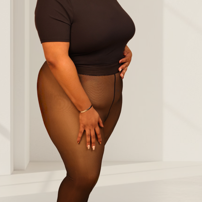 Sheer Fleece Tights (Refined Fit)